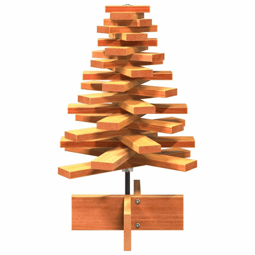 Árvore de Natal decorativa 60 cm pinho maciço castanho-mel Árvore de Natal decorativa 60 cm pinho maciço castanho-mel