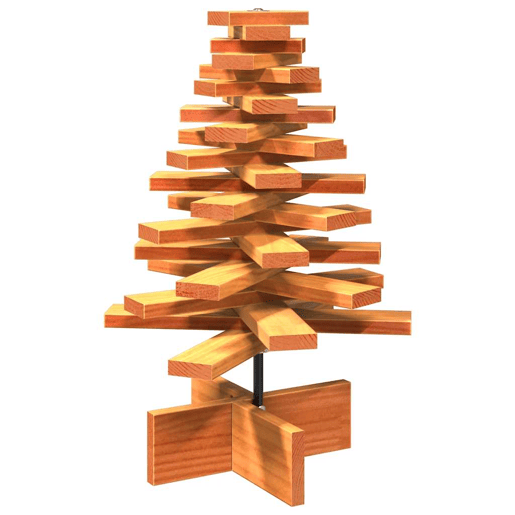 Árvore de Natal decorativa 60 cm pinho maciço castanho-mel Árvore de Natal decorativa 60 cm pinho maciço castanho-mel