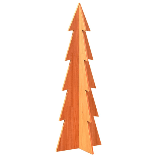 Árvore de Natal decorativa 112 cm pinho maciço castanho-mel Árvore de Natal decorativa 112 cm pinho maciço castanho-mel