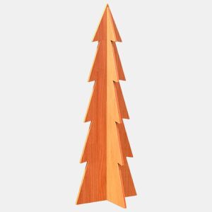 Árvore de Natal decorativa 112 cm pinho maciço castanho-mel