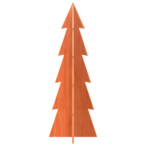 Árvore de Natal decorativa 112 cm pinho maciço castanho-mel Árvore de Natal decorativa 112 cm pinho maciço castanho-mel