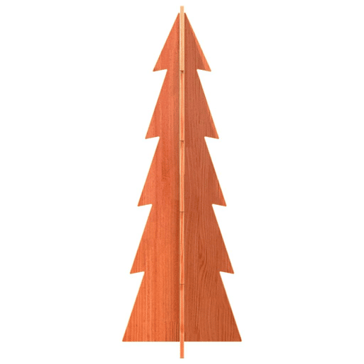 Árvore de Natal decorativa 112 cm pinho maciço castanho-mel Árvore de Natal decorativa 112 cm pinho maciço castanho-mel