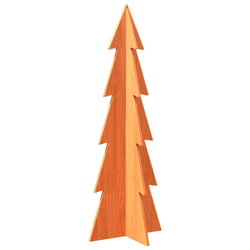 Árvore de Natal decorativa 112 cm pinho maciço castanho-mel Árvore de Natal decorativa 112 cm pinho maciço castanho-mel
