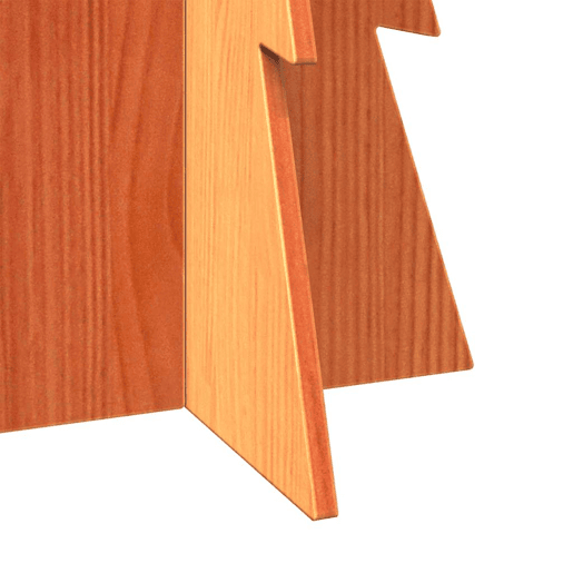 Árvore de Natal decorativa 112 cm pinho maciço castanho-mel Árvore de Natal decorativa 112 cm pinho maciço castanho-mel