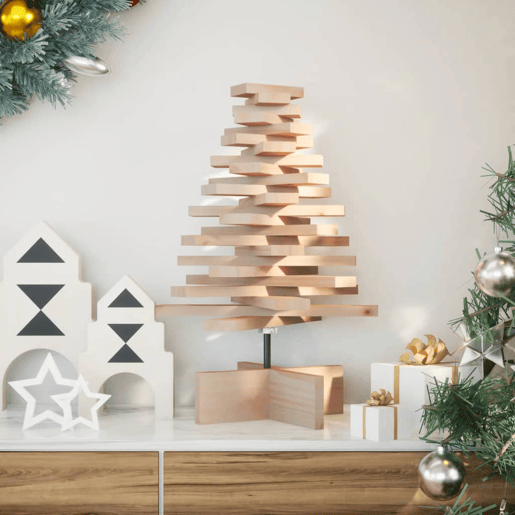 Árvore de Natal - Pinheiro de Natal decorativa 60 cm madeira de pinho maciça