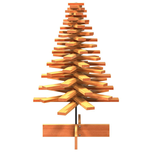 Árvore de Natal decorativa 100 cm pinho maciço castanho-mel