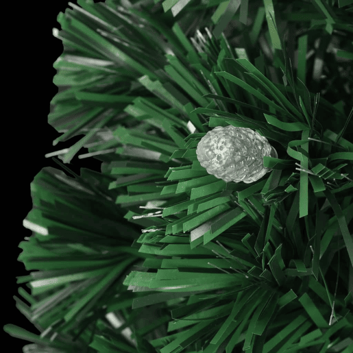 Árvore de Natal pré-iluminada c suporte 210 cm fibra ótica