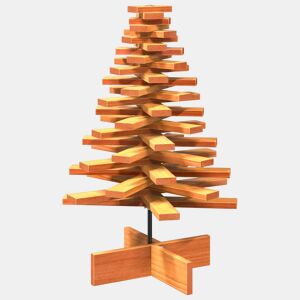 Árvore de Natal decorativa 80 cm pinho maciço castanho-mel