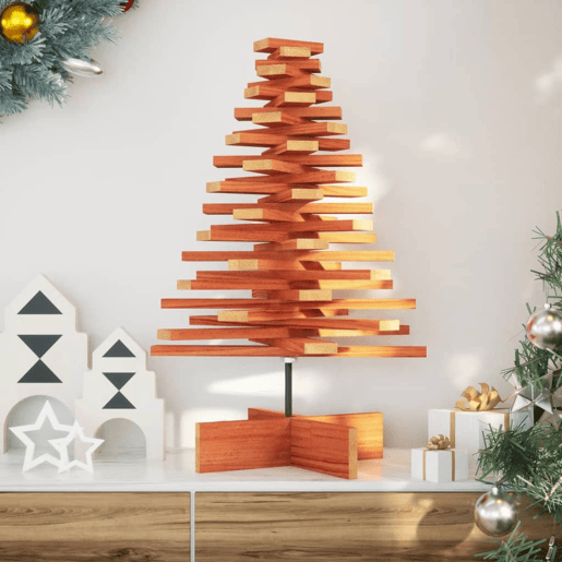 Árvore de Natal decorativa 80 cm pinho maciço castanho-mel Árvore de Natal decorativa 80 cm pinho maciço castanho-mel