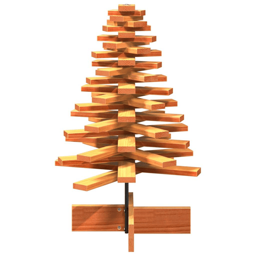 Árvore de Natal decorativa 80 cm pinho maciço castanho-mel Árvore de Natal decorativa 80 cm pinho maciço castanho-mel