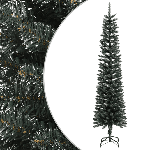 Árvore de Natal - Pinheiro de Natal artificial fina com suporte 240 cm PVC verde