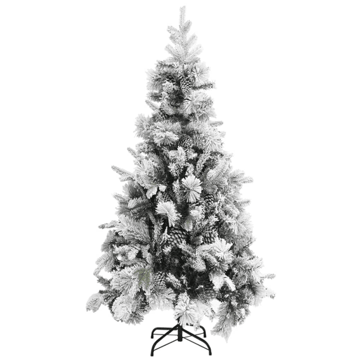 Árvore de Natal - Pinheiro de Natal c flocos de neve e pinhas 225 cm PVC e PE