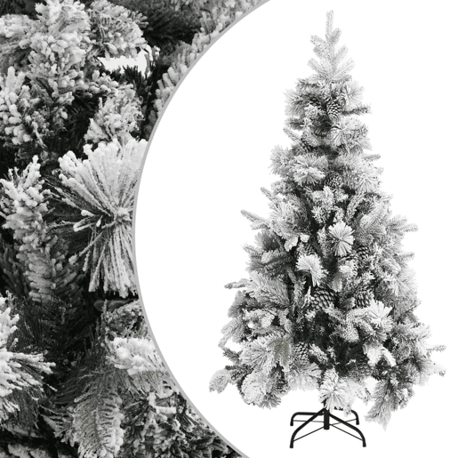 Árvore de Natal - Pinheiro de Natal c flocos de neve e pinhas 225 cm PVC e PE