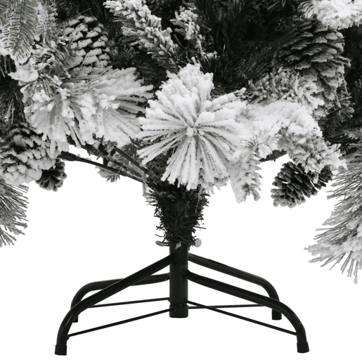 Árvore de Natal - Pinheiro de Natal c flocos de neve e pinhas 225 cm PVC e PE