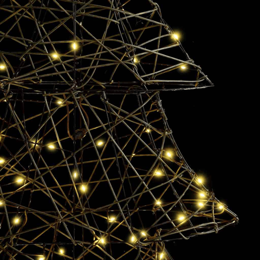 Árvore de Natal - Pinheiro de Natal com 240 LEDs Branco quente 180 cm Vime Árvore de Natal - Pinheiro de Natal com 240 LEDs Branco quente 180 cm Vime