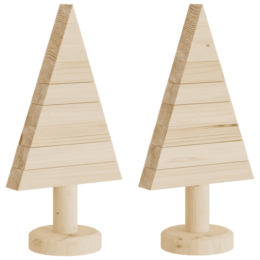 Árvores de Natal - Pinheiro de Natal decorativas 2pcs 30 cm madeira de pinho maciça Árvores de Natal - Pinheiro de Natal decorativas 2pcs 30 cm madeira de pinho maciça