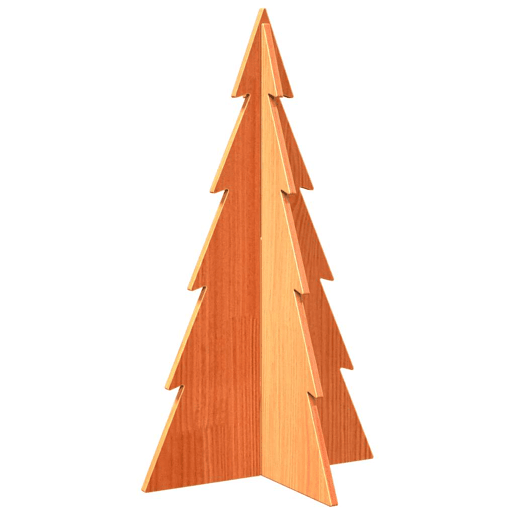 Árvore de Natal decorativa 80 cm pinho maciço castanho-mel Árvore de Natal decorativa 80 cm pinho maciço castanho-mel