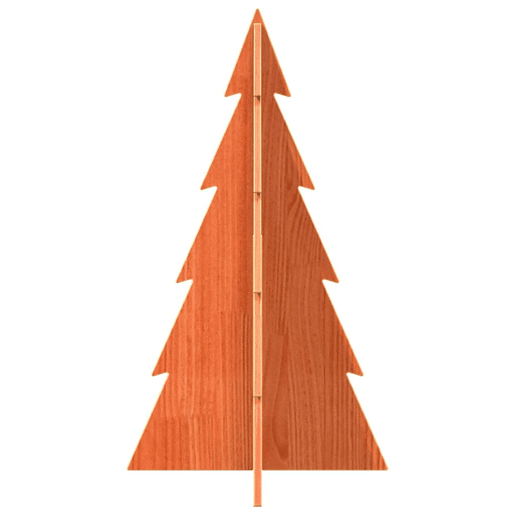 Árvore de Natal decorativa 80 cm pinho maciço castanho-mel Árvore de Natal decorativa 80 cm pinho maciço castanho-mel