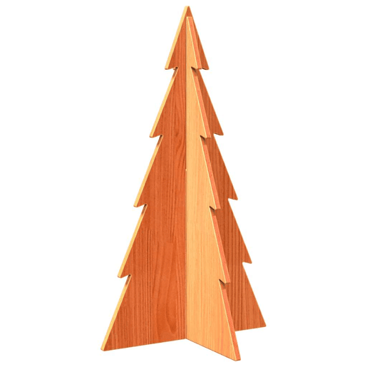 Árvore de Natal decorativa 80 cm pinho maciço castanho-mel Árvore de Natal decorativa 80 cm pinho maciço castanho-mel
