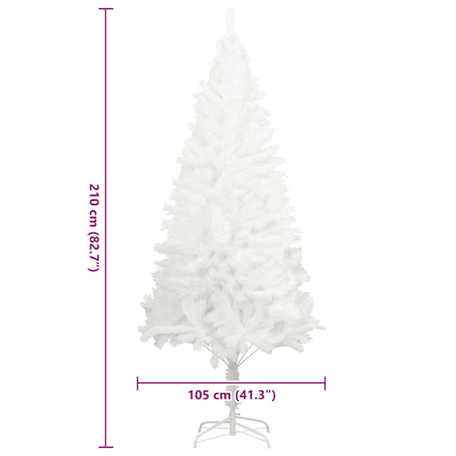 Árvore de Natal - Pinheiro de Natal artificial agulhas realistas 210 cm branco