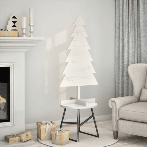 Árvore de Natal - Pinheiro de Natal decorativa 120cm madeira de pinho maciça branco Árvore de Natal - Pinheiro de Natal decorativa 120cm madeira de pinho maciça branco