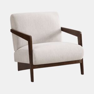 Poltrona escandinava de madeira «Lena» - 71 x 80 x 74 cm - bege