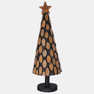 Árvore de Natal - Pinheiro de Natal Castanho 90 cm Madeira de teca maciça