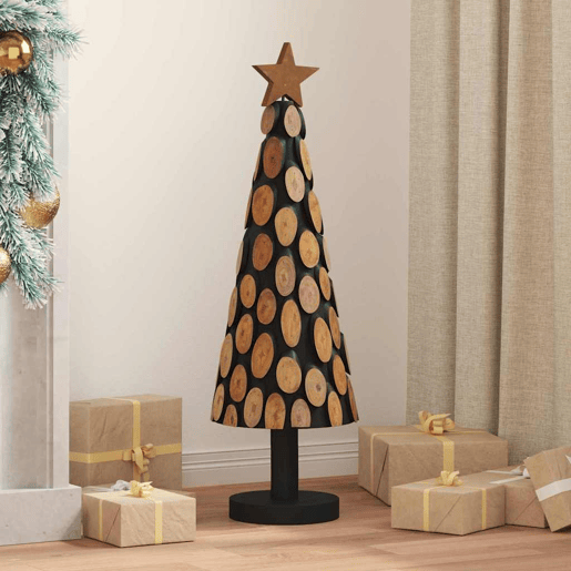 Árvore de Natal - Pinheiro de Natal Castanho 90 cm Madeira de teca maciça