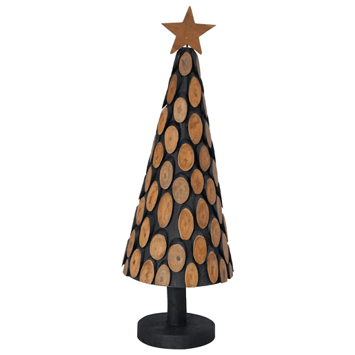 Árvore de Natal - Pinheiro de Natal Castanho 90 cm Madeira de teca maciça