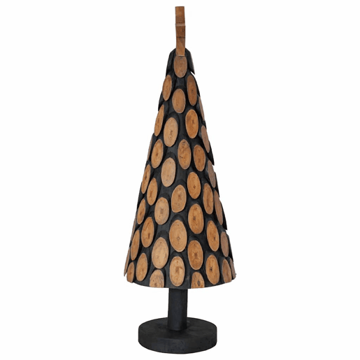 Árvore de Natal - Pinheiro de Natal Castanho 90 cm Madeira de teca maciça