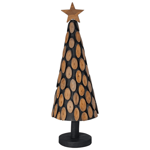 Árvore de Natal - Pinheiro de Natal Castanho 90 cm Madeira de teca maciça