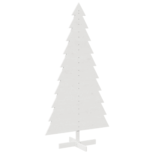 Árvore Natal - Pinheiro de Natal decorativa 180 cm madeira de pinho maciça branco