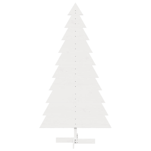 Árvore Natal - Pinheiro de Natal decorativa 180 cm madeira de pinho maciça branco