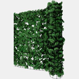 Cerca viva artificial para privacidadetela de proteção contra vento para varanda e terraço 300x150cm folha escura 04_0001087