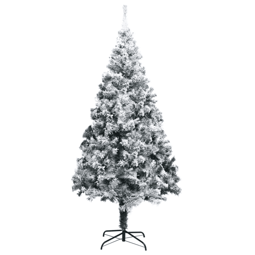Árvore de Natal - Pinheiro de Natal artificial c flocos de neve 210 cm PVC verde Árvore de Natal - Pinheiro de Natal artificial c flocos de neve 210 cm PVC verde