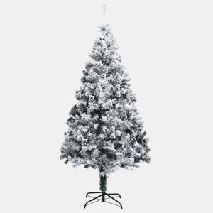 Árvore de Natal - Pinheiro de Natal artificial c flocos de neve 210 cm PVC verde