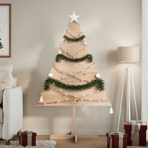Árvore de Natal - Pinheiro de Natal em madeira decorativa 150 cm madeira maciça