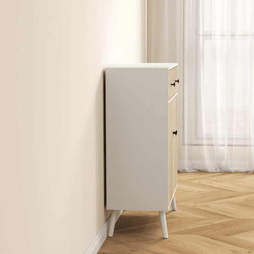 HOMCOM Sapateira de 2 Portas Sapateira para Entrada com Prateleiras Ajustáveis Compartimento Aberto e Pés em Madeira para 15 Pares de Sapatos 75x35x104 cm Branco e Madeira HOMCOM Sapateira de 2 Portas Sapateira para Entrada com Prateleiras Ajustáveis Compartimento Aberto e Pés em Madeira para 15 Pares de Sapatos 75x35x104 cm Branco e Madeira