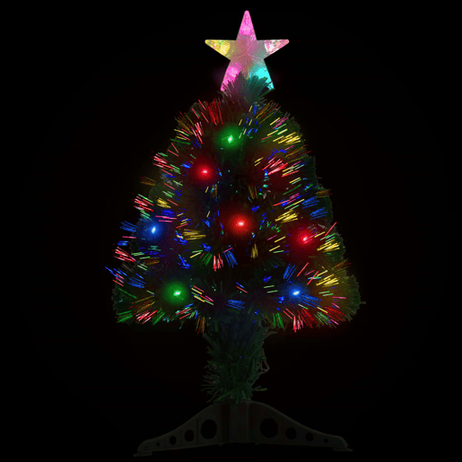 Árvore de Natal pré-iluminada c suporte 64 cm fibra ótica Árvore de Natal pré-iluminada c suporte 64 cm fibra ótica