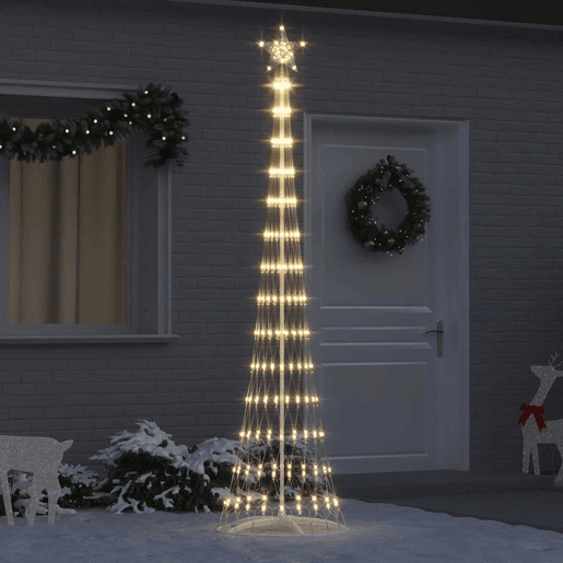 Árvore de Natal - Pinheiro de Natal LED Branco quente 70 x 70 x 250 cm Metal