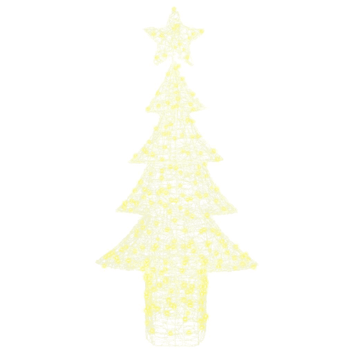 Árvore de Natal - Pinheiro de Natal com 240 LEDs Branco quente 180 cm Acrílo