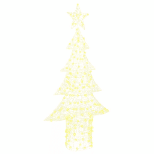 Árvore de Natal - Pinheiro de Natal com 240 LEDs Branco quente 180 cm Acrílo