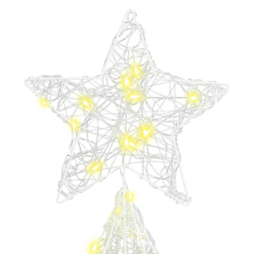 Árvore de Natal - Pinheiro de Natal com 240 LEDs Branco quente 180 cm Acrílo