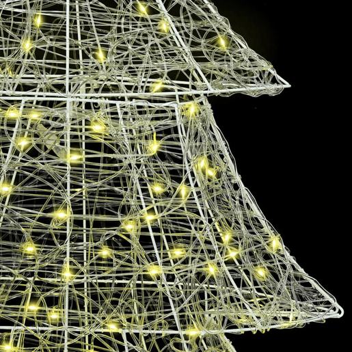Árvore de Natal - Pinheiro de Natal com 240 LEDs Branco quente 180 cm Acrílo