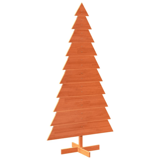 Árvore de Natal decorativa 180 cm pinho maciço castanho-mel Árvore de Natal decorativa 180 cm pinho maciço castanho-mel