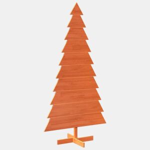 Árvore de Natal decorativa 180 cm pinho maciço castanho-mel