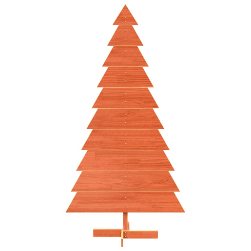 Árvore de Natal decorativa 180 cm pinho maciço castanho-mel Árvore de Natal decorativa 180 cm pinho maciço castanho-mel