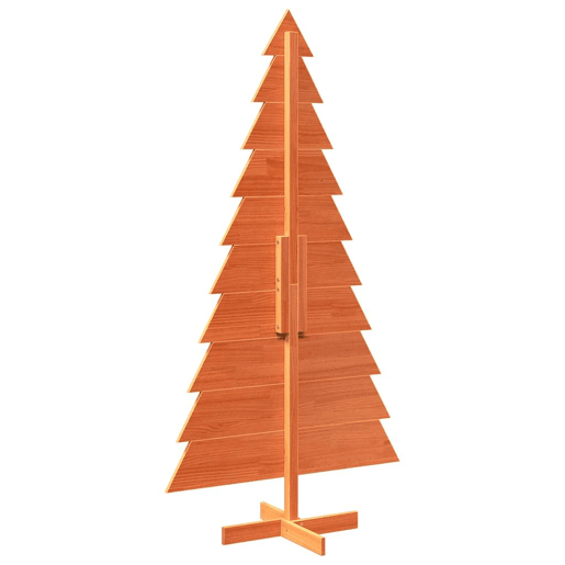 Árvore de Natal decorativa 180 cm pinho maciço castanho-mel Árvore de Natal decorativa 180 cm pinho maciço castanho-mel