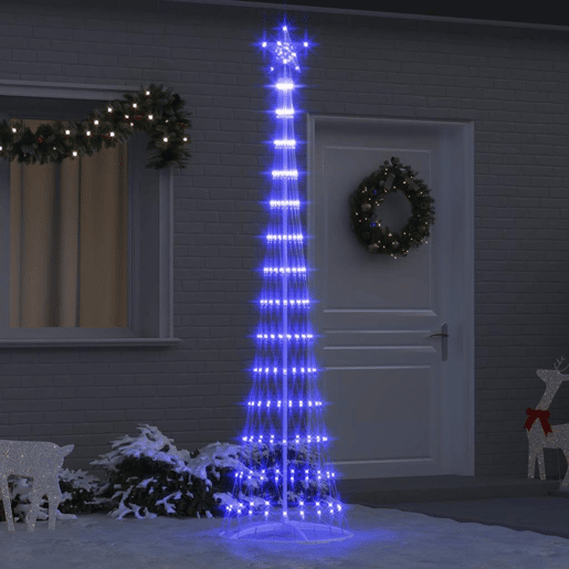 Árvore de Natal - Pinheiro de Natal LED com 290 LEDs Azul 70 x 70 x 250 cm Metal