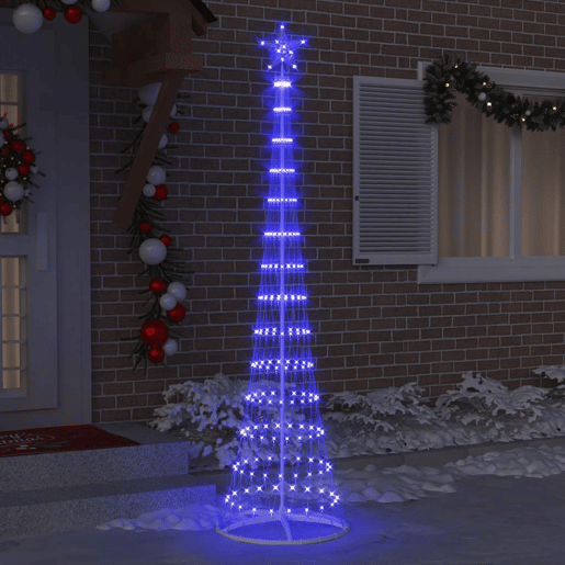 Árvore de Natal - Pinheiro de Natal LED com 290 LEDs Azul 70 x 70 x 250 cm Metal